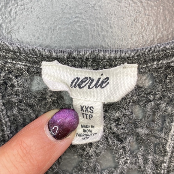 ๐ Aerie Crop Tank with Crochet Back - XXS - Picture 3 of 9